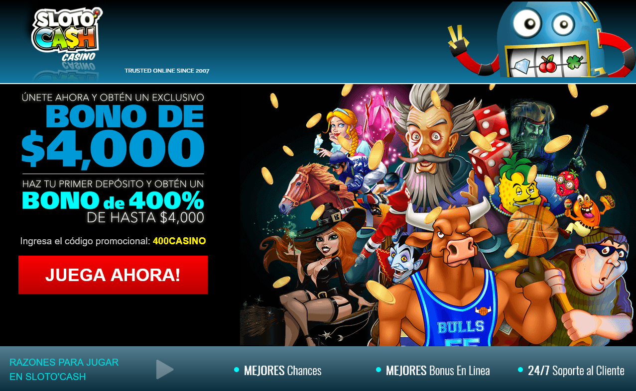 Slotocash 400%
                        Offer Spanish